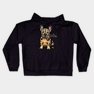 The most popular breed in the USA - the French Bulldog. Merle Kids Hoodie